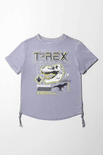T-Rex Side Tuxedo Short Sleeve T-Shirt Grey