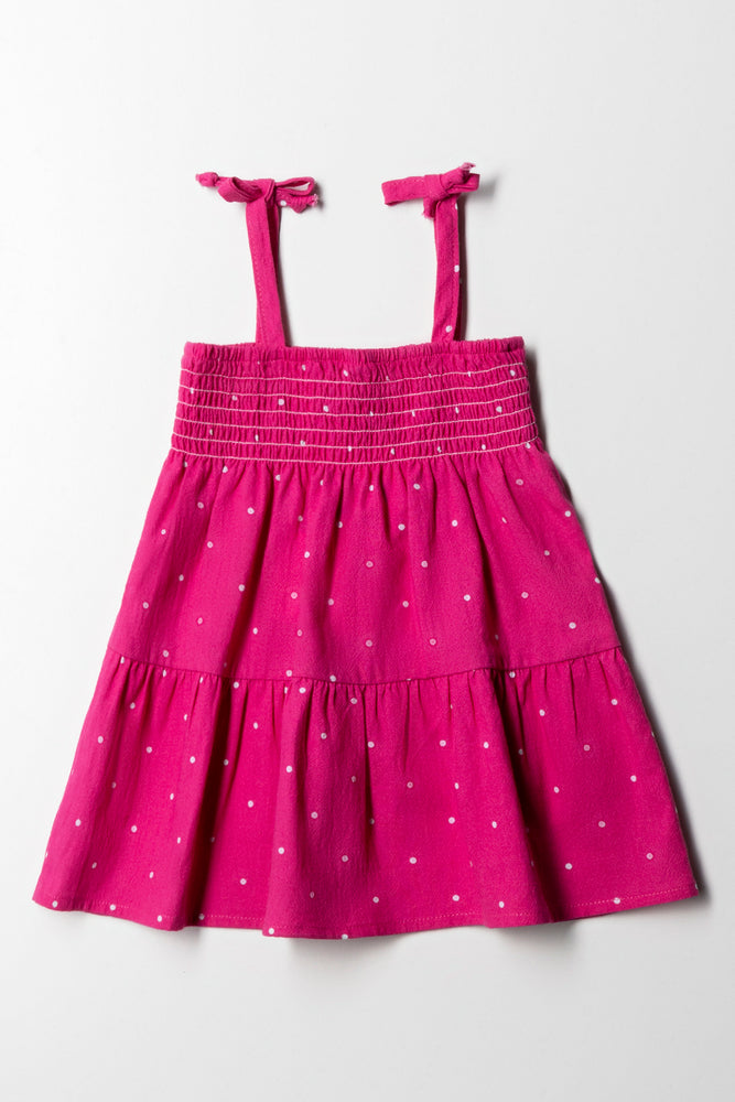 Tg Smocked Dress Cerise (2)