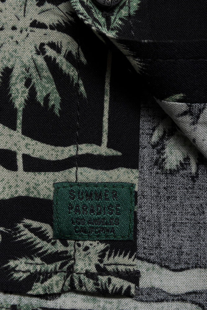 Resort Short Sleeve Shirt Black And Green (2)
