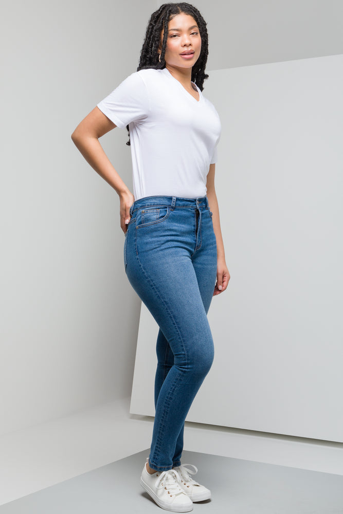 V-Neck Short Sleeve T-Shirt White (1)