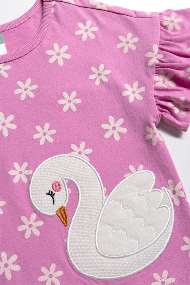 Frill Short Sleeve T-Shirt Pink