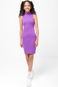 Seamfree Turtle Neck Bodycon Purple