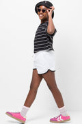 Stripe Boxy Short Sleeve T-Shirt Black (1)