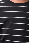 Stripe Boxy Short Sleeve T-Shirt Black (3)