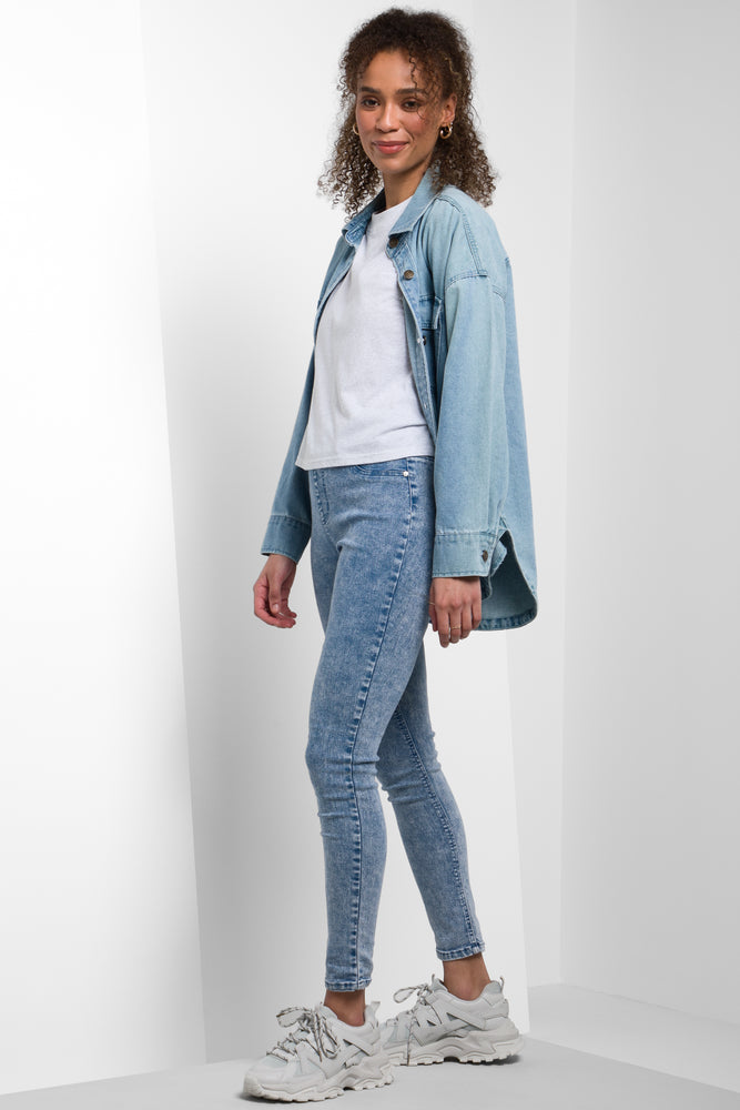 Acid Wash Pull On Jegging (1)