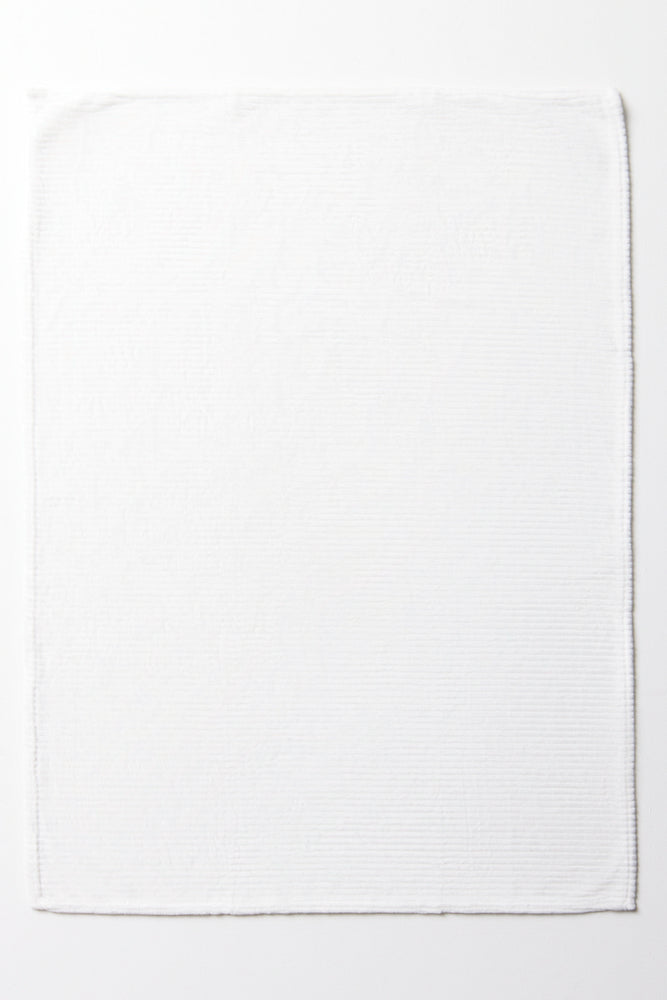 Rib Waffle Blanket White (2)