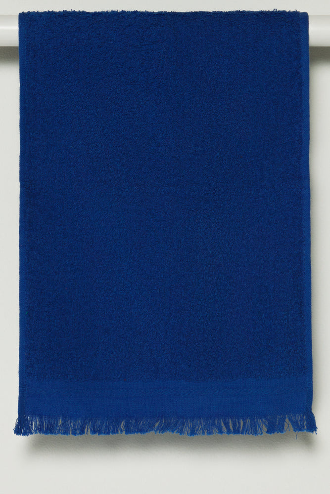 Fringed Guest Towel Blue (1)