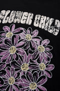 Oversized Tshirt Flower Child Black (1)