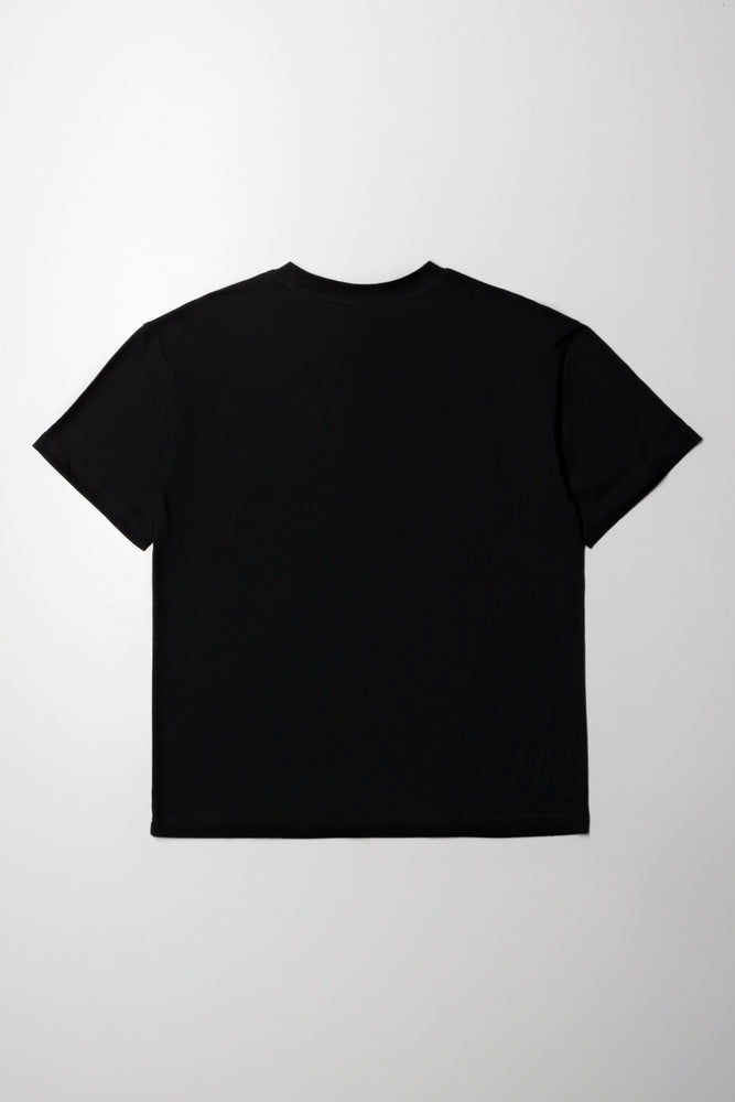 Oversized Tshirt Flower Child Black (2)