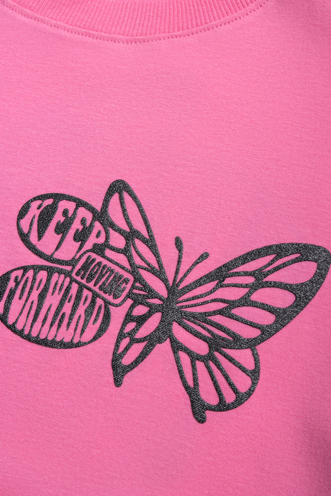 Oversized Tshirt Butterfly Rosebloom (1)