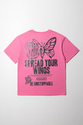Oversized Tshirt Butterfly Rosebloom (2)