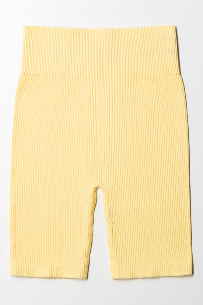 Seamless Cycle Shorts Yellow (2)