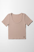 Seamless Short Sleeve T-Shirt Natural