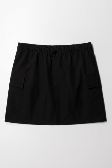 Ribstop Cargo Skirt Black