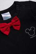 Mickey Mouse Bow Tie Romper Red & Black (1)