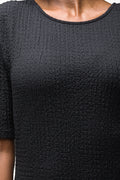 Short Sleeve Column Dress Black (3)