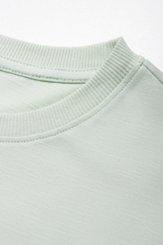 Plain Slub Regular Tshirt Sage (1)