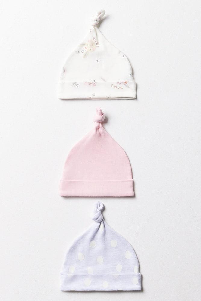 3 Pack Hats Pink