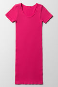 Seamless Short Sleeve Dress Pink