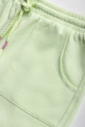 Fleece Shorts Set Light Green (3)