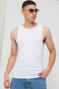 Rib vest white