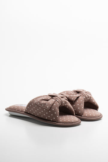 Dot Slipper Dark Natural