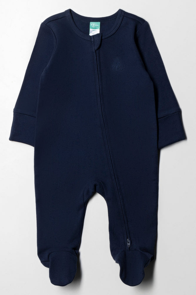 Interlock Babygrow Plain Zip Thru