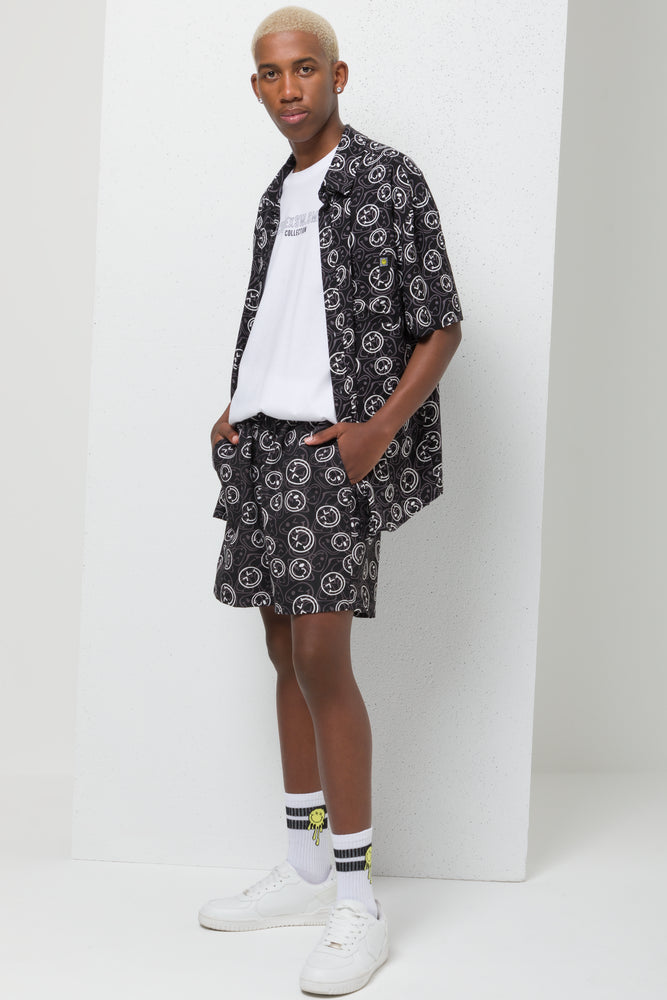 Smiley Swim Shorts Black (2)