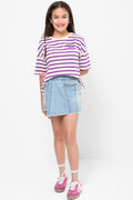 Denim Skorts Blue