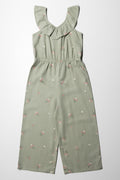 Floral Jumpsuit With Cut Out Detail Green (2)