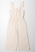 Lurex Jumpsuit With Cut Out Detail White