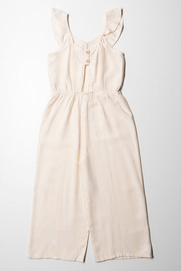 Lurex Jumpsuit With Cut Out Detail White
