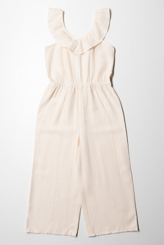 Lurex Jumpsuit With Cut Out Detail White (2)