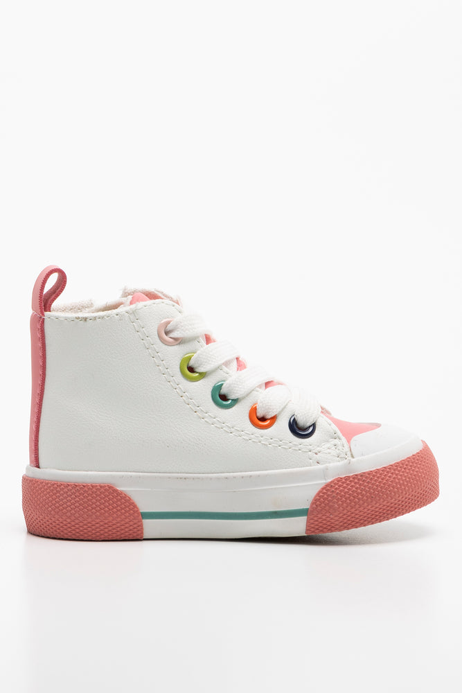 Snoopy High Top Sneaker White