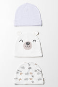 3 Pack Hats White