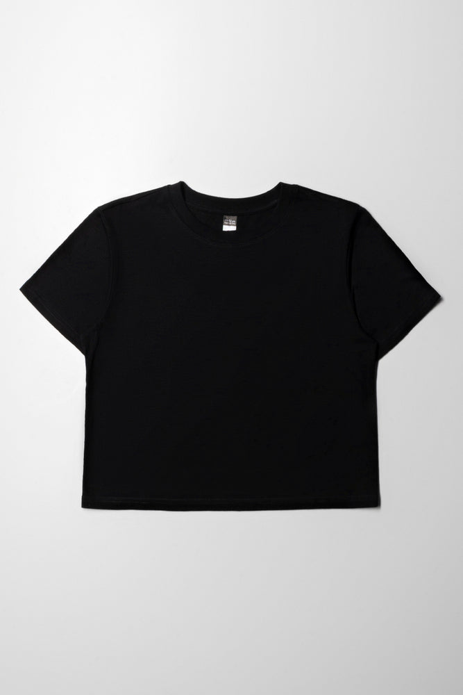 Plain Slub Tshirt Black