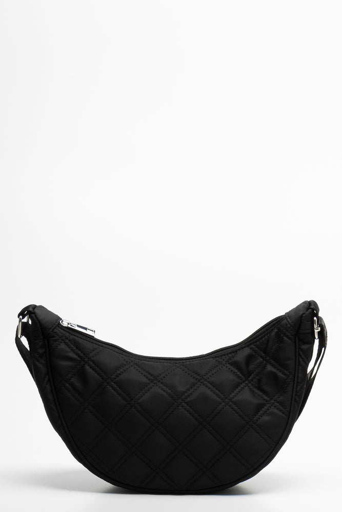 Quilted moon bag black