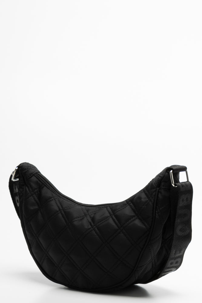 Quilted moon bag black