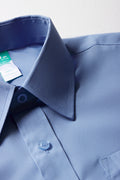 Unisex School Long Sleeve Collar Shirt Blue Toughees (1)