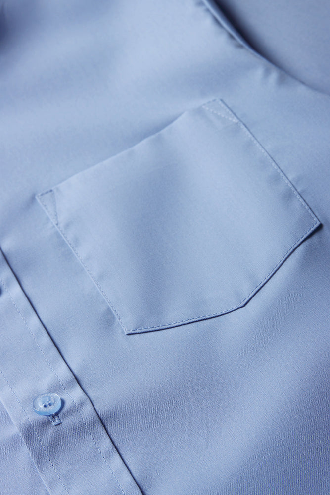 Unisex School Long Sleeve Collar Shirt Blue Toughees (2)