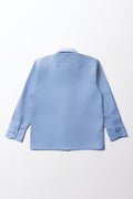 Unisex School Long Sleeve Collar Shirt Blue Toughees (3)