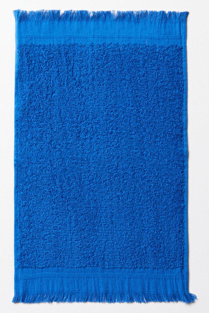 Fringe Guest Towel Blue