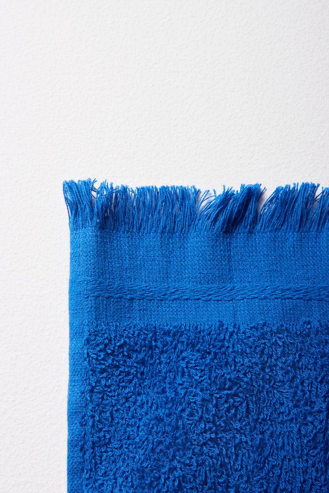 Fringe Guest Towel Blue