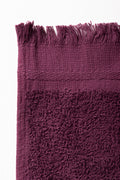 Fringe Guest Towel Plum (1)