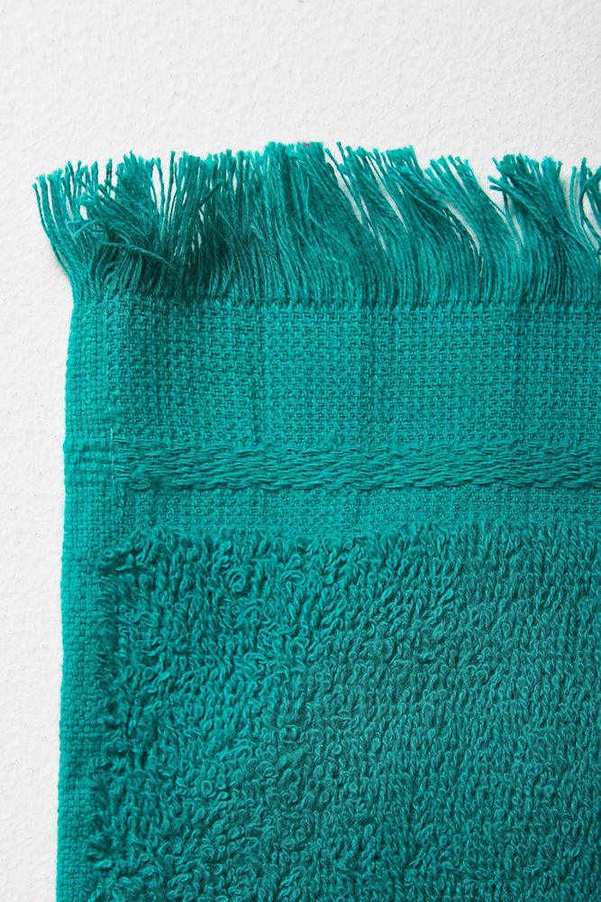 Fringe Guest Towel Teal