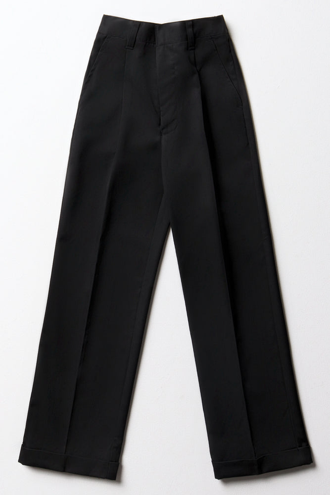 Boys Primary School Turn Up Trousers Black Toughees (4)