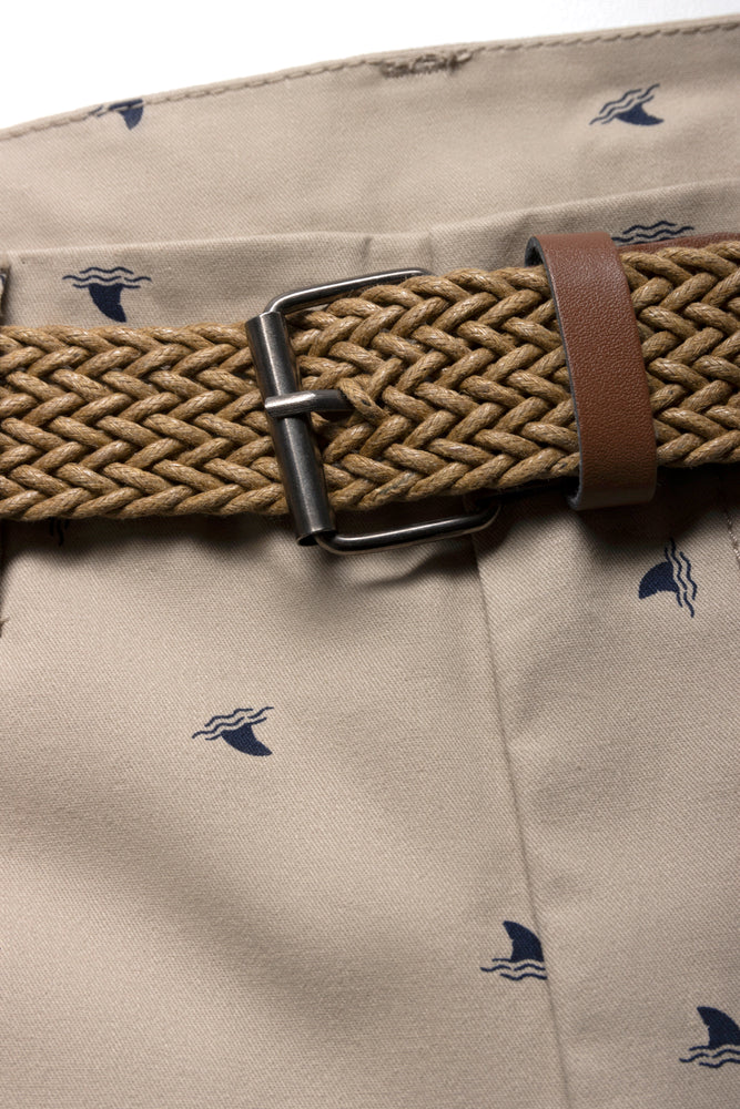 Belted Chino Shorts Natural (1)