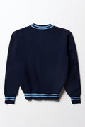 Unisex School Long Sleeve Striped Jersey Navy (3)