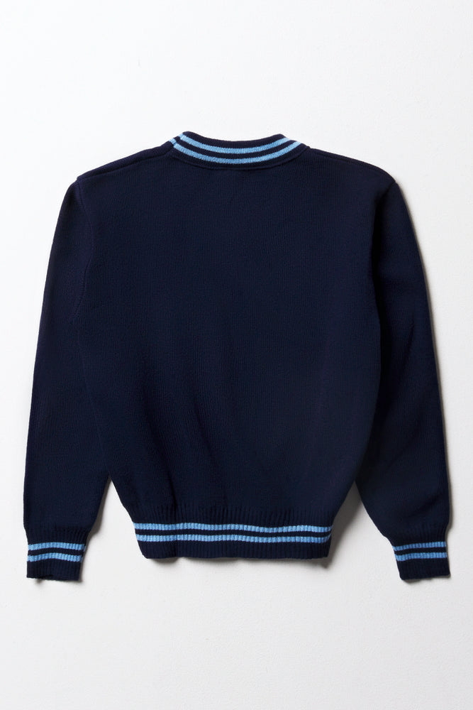 Unisex School Long Sleeve Striped Jersey Navy (3)