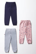 3 Pack Trackpants Pink, Navy & Grey (2)